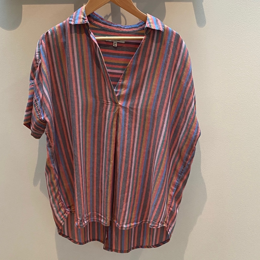 Madewell Multicolored Striped Short-Sleeve Shirt